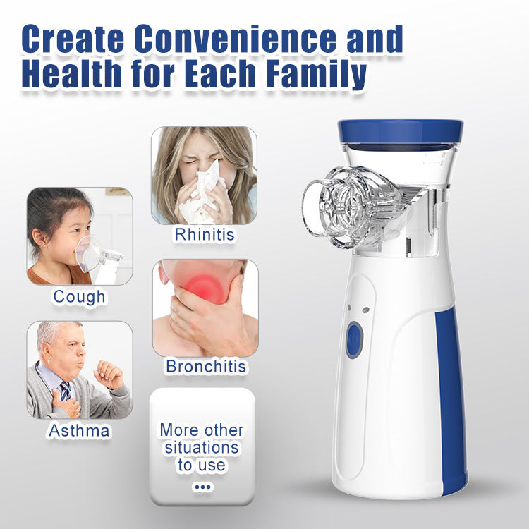 Portable Smart Humidifier with Auto-Cleaning & Dual Modes, Rechargeable Handheld Humidifier for Respiratory Care at Home/Travel