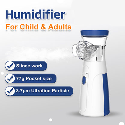 Portable Smart Humidifier with Auto-Cleaning & Dual Modes, Rechargeable Handheld Humidifier for Respiratory Care at Home/Travel