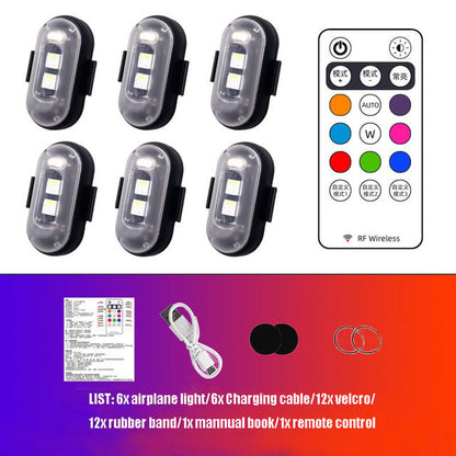 Colorful Car LED Light, Wireless Remote Control LED Strobe Light