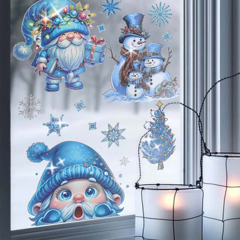 💖Black Friday Mega Deal – 50% Off!💖9-Piece Christmas Glitter Window Stickers